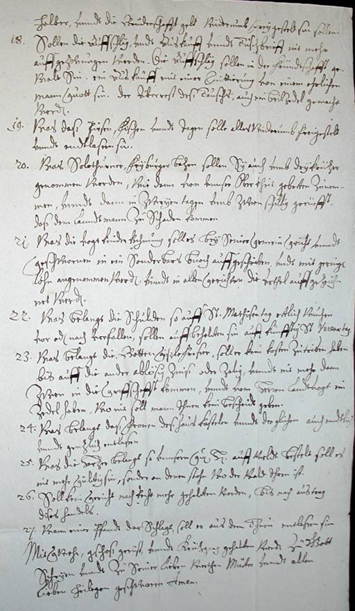 Bauernkrieg 1653: Forderungen von Stadt und Amt Willisau an die städtische Obrigkeit, 21. Februar 1653 - Seite 3