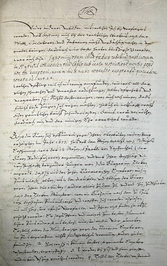Bauernkrieg 1653: Rechtfertigung des Beromünsterer Propstes Wilhelm Meyer nach 1653 - Seite 1